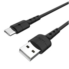Кабель USB HOCO X30 Star, USB - Type-C, 2А, 1.2 м, черный, с индикатором