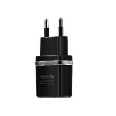 Зарядное устройство HOCO C12 Smart, 2.4A, черный, двойной порт
